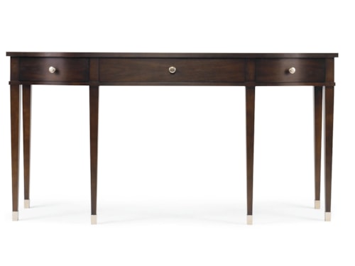 Transitional Console Table with Metal Leg Caps