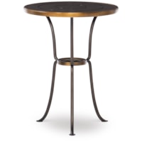 Rustic Bermuda Side Table with Wood Top