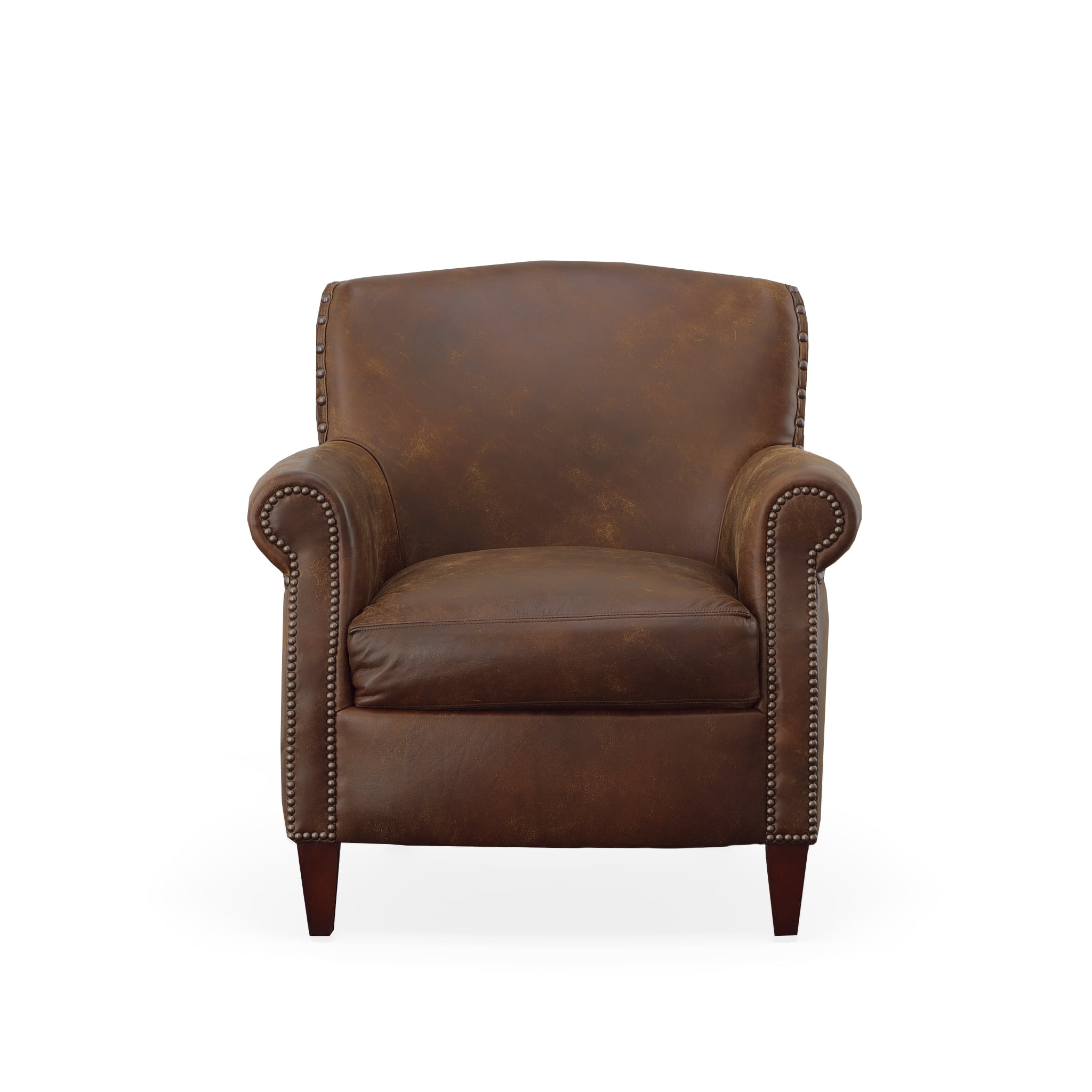Century Leather Stone Whiskey Chair