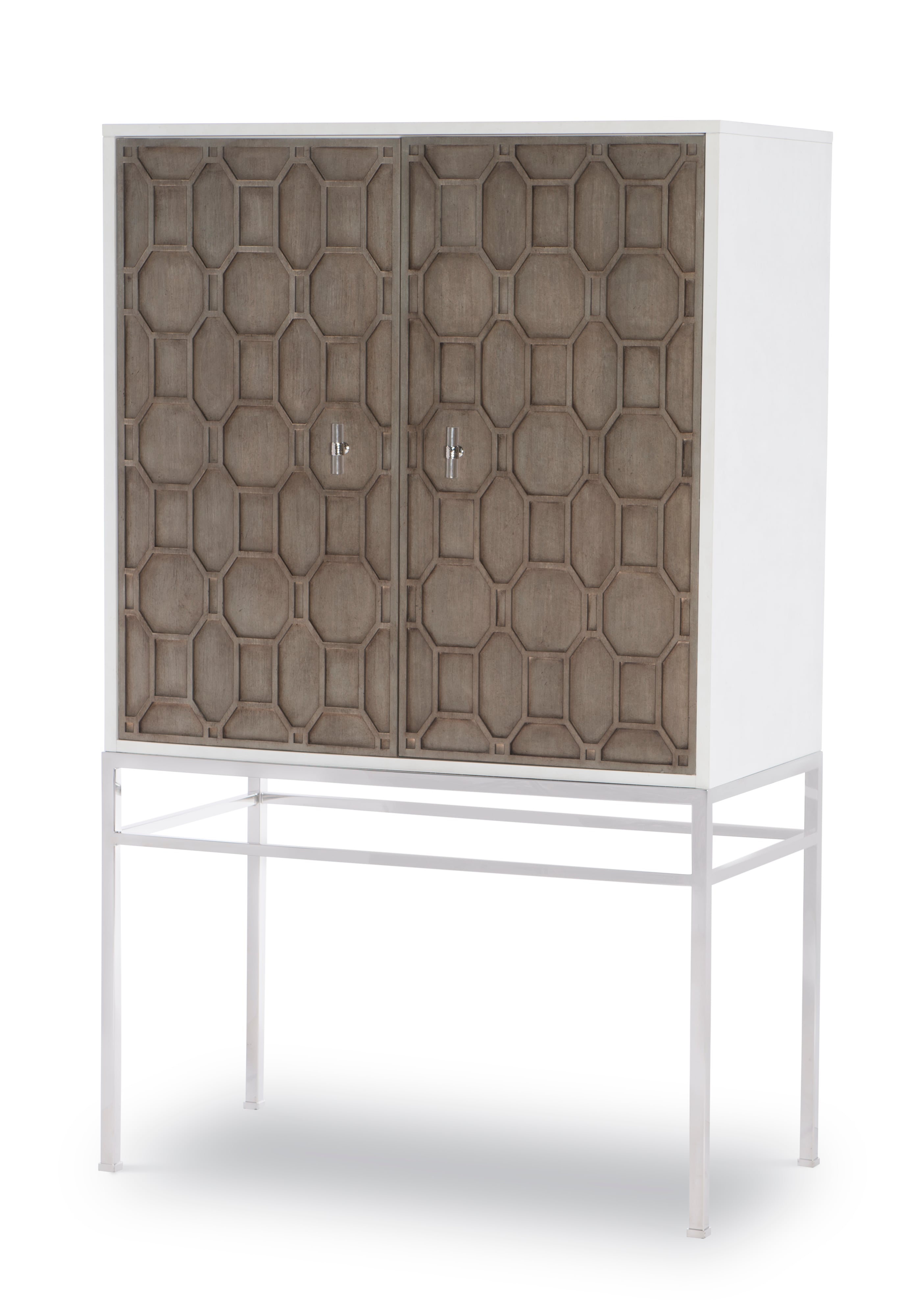 Century Details Case Details Bar Cabinet (Mirror Back Panel)