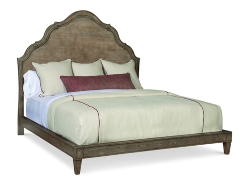 Carved Bed - Cal King (Timber Grey)