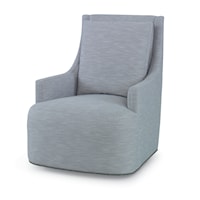Contemporary Korey Swivel Chair with Slope Arms