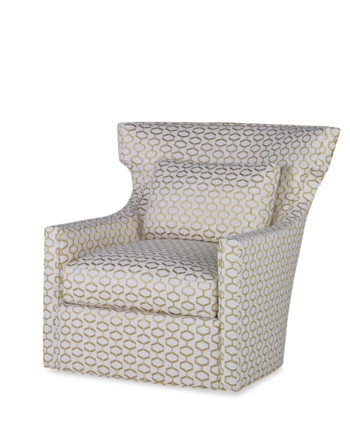 Transitional Hansen Swivel Chair with Wing Back