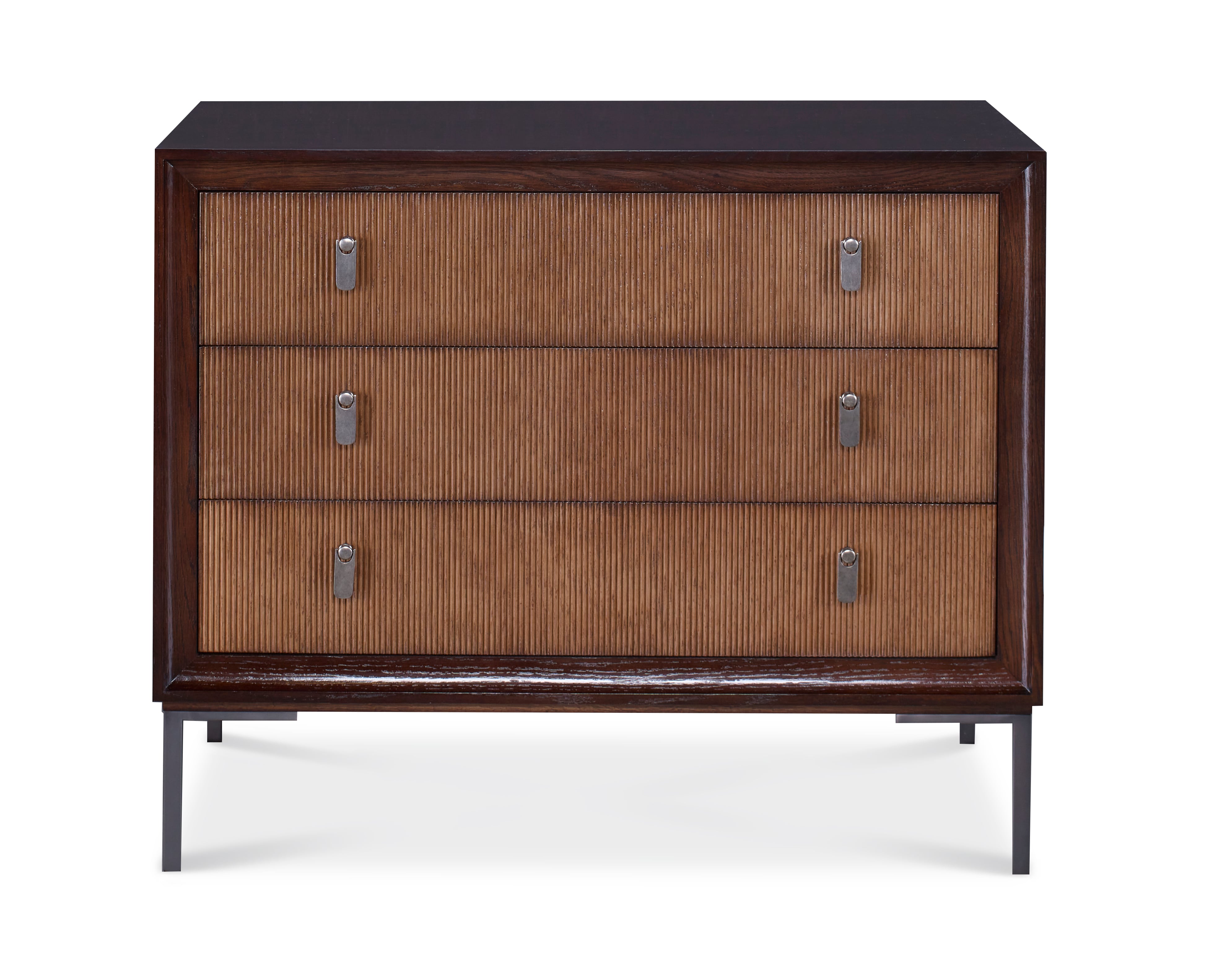 Details Three Drawer Large Nightstand