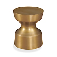 Colton Contemporary Brass Side Table