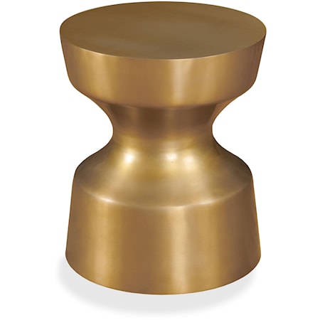 Colton Contemporary Brass Side Table