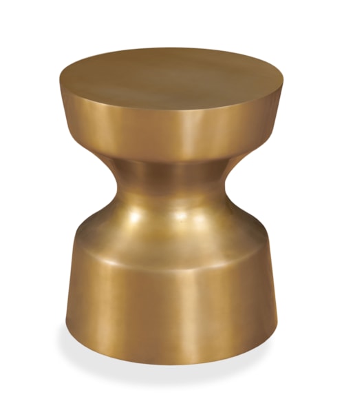 Colton Contemporary Brass Side Table