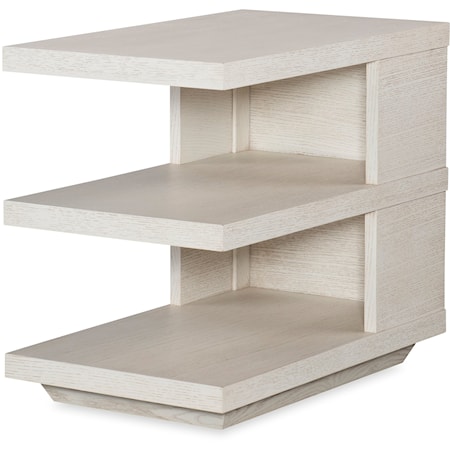 Wilcox Contemporary 3-Shelf Chairside Table