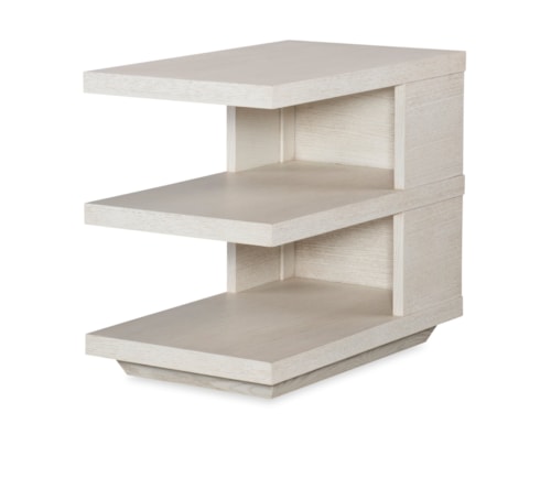 Wilcox Contemporary 3-Shelf Chairside Table