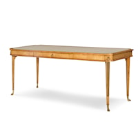 Jeffrey Traditional Writing Desk with Bronze Metal Accents