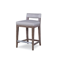 Levi Transitional Counter Stool with Nailhead Trim
