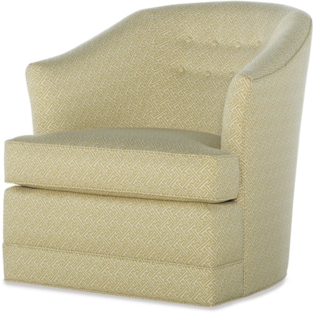 Durian Swivel Chair with Barrel Back