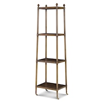 Transitional Niles Etagere with Fixed Shelves