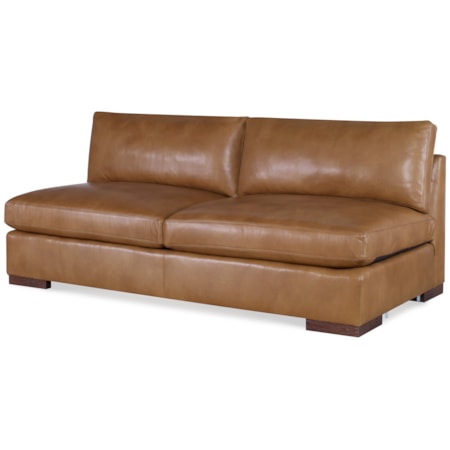 Armless Leather Sofa