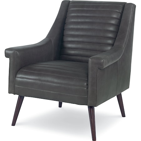 Vinton Contemporary Leather Accent Chair