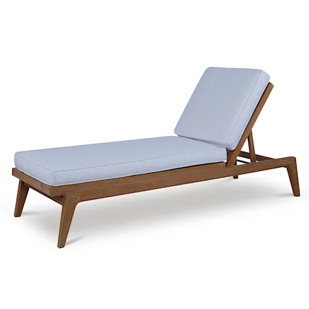 Coastal Outdoor Teak Chaise Lounge