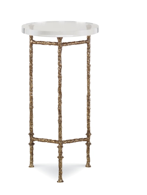 Mingus Glam Accent Drink Table with Gold Base