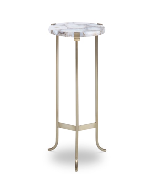 Gwen Contemporary Agate Top Drink Table