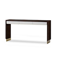 Fractal Contemporary Two-Tone 3-Drawer Console Table