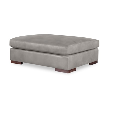 Large Leather Ottoman