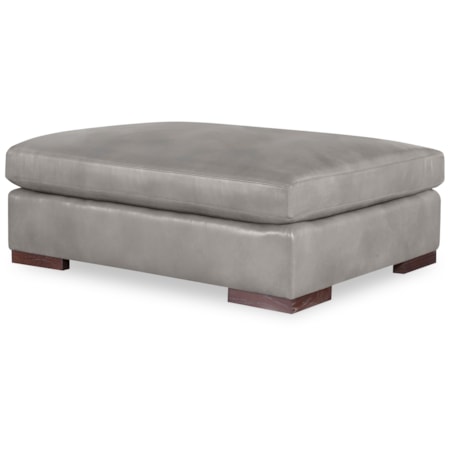 Large Leather Ottoman