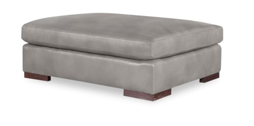 Great Room Contemporary Large Leather Ottoman