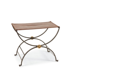 Monarch Transitional Bench with Leather Seat