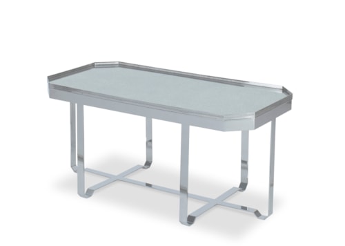 Contemporary Truly Gallery Tray Coffee Table with Mirror Top