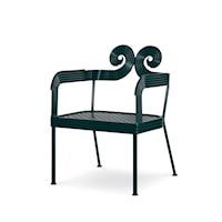 Outdoor Scrolled Metal Garden Chair