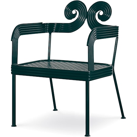 Outdoor Scrolled Metal Garden Chair