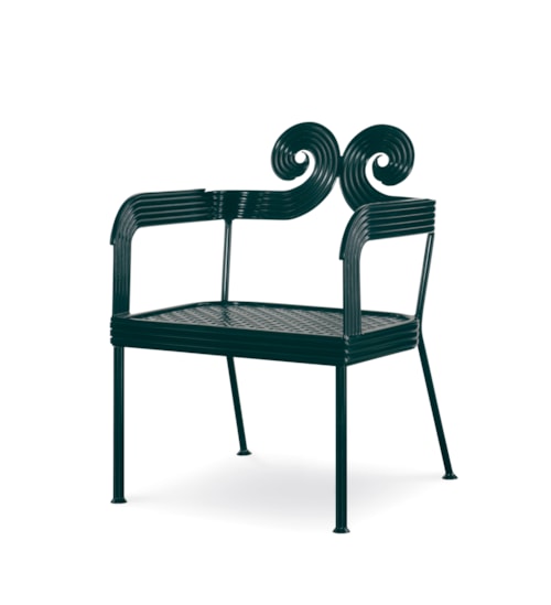 Outdoor Scrolled Metal Garden Chair