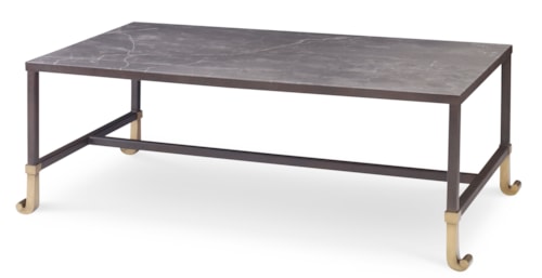 Thomas O'Brien Traditional Cocktail Table with Stone Top