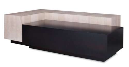 Upton Contemporary Two-Tone Cocktail Table