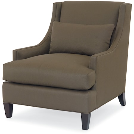 Transitional Palmer Chair with Slope Arms