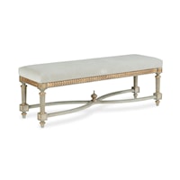 Monarch Traditional Bench with Hand Carved Accents