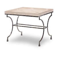 Cortez Global Hammered Iron Chairside Table
