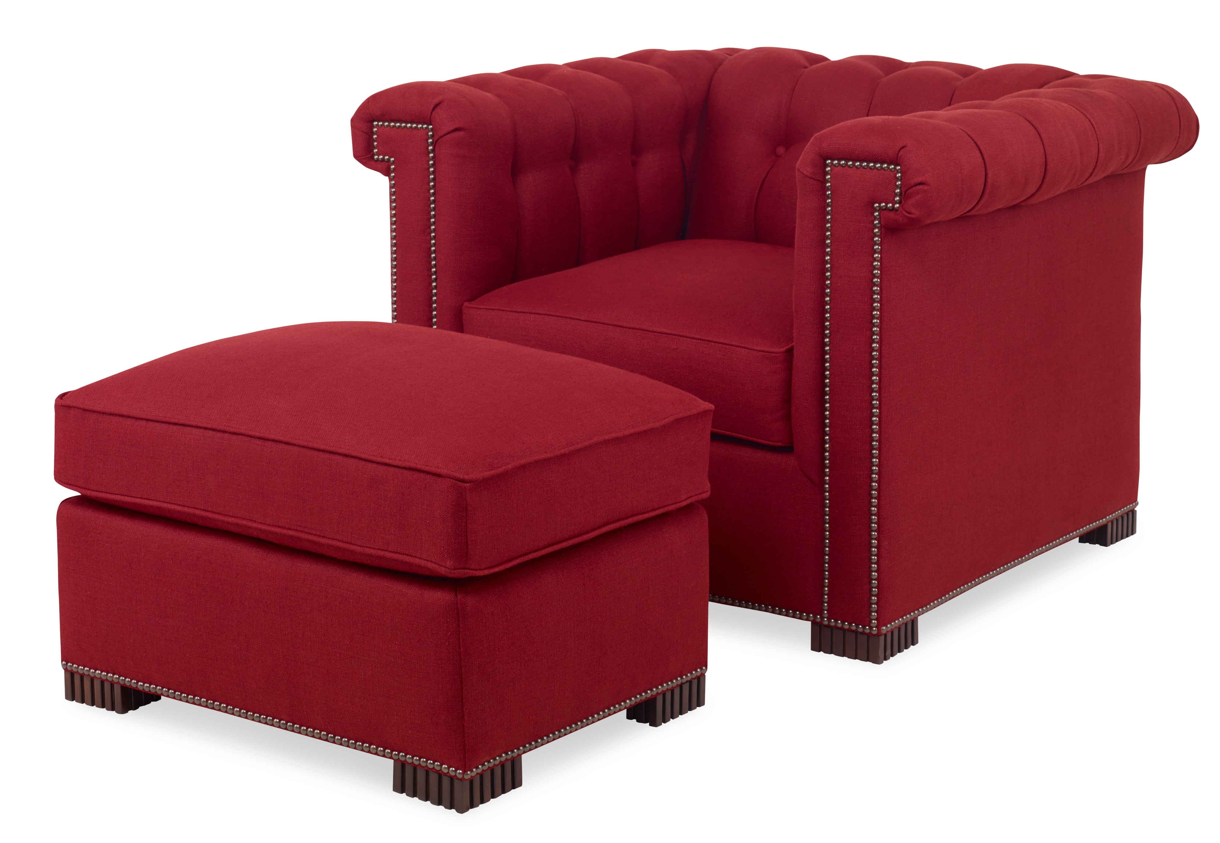 Modern Chesterfield Ottoman