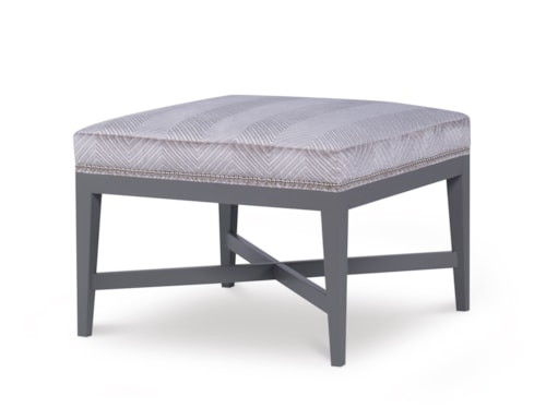 Redford Transitional Small 26" Square Ottoman