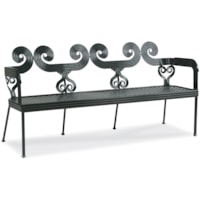 Augustine Outdoor Metal Scrolled Bench