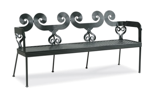 Augustine Outdoor Metal Scrolled Bench