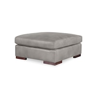 Great Room Contemporary Leather Ottoman