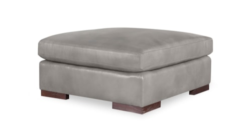 Great Room Contemporary Leather Ottoman