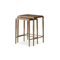 Transitional Bronze Wrought Iron Nesting Tables