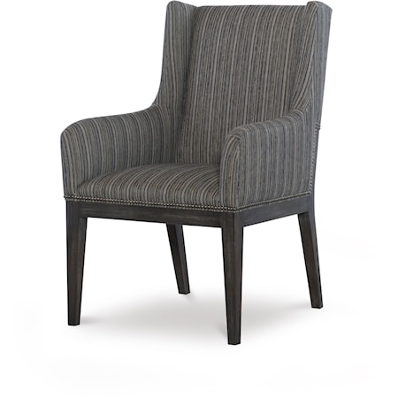 Tempe Transitional Upholstered Dining Arm Chair