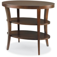 Transitional Lamp Table with Two Lower Shelves