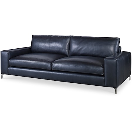 Great Room Contemporary Leather Sofa