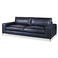 Great Room Contemporary Leather Sofa