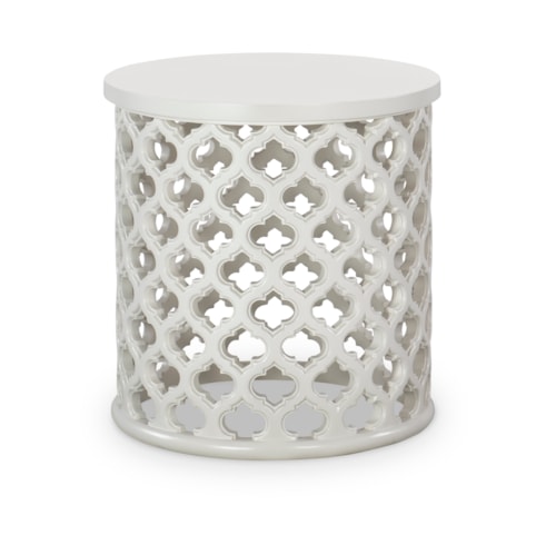 Outdoor Complements Transitional Round Cocktail Table