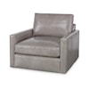 Century Great Room Leather Swivel Chair