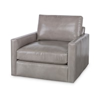 Great Room Contemporary Leather Swivel Chair
